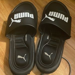 Puma Black Memory Foam Slides